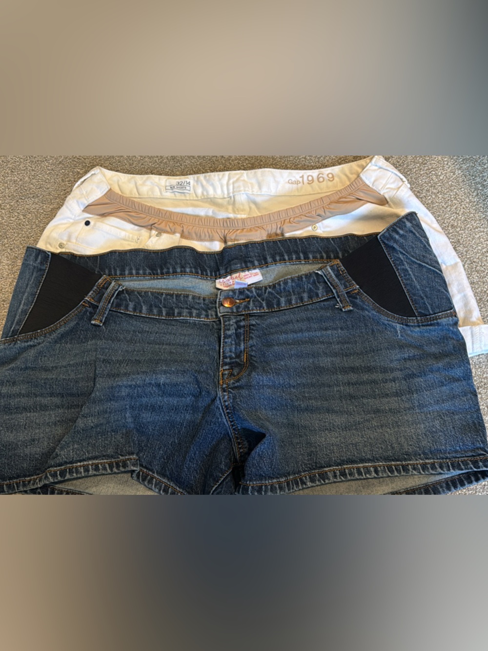 Maternity shorts: denim size 14